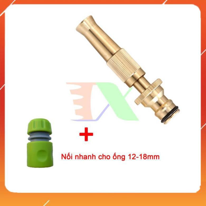 Vòi xịt nước tưới cây, rửa xe VPD-2033, Vòi đồng VOI-6 + Đầu nối nhanh 12-16 mm 206587+622