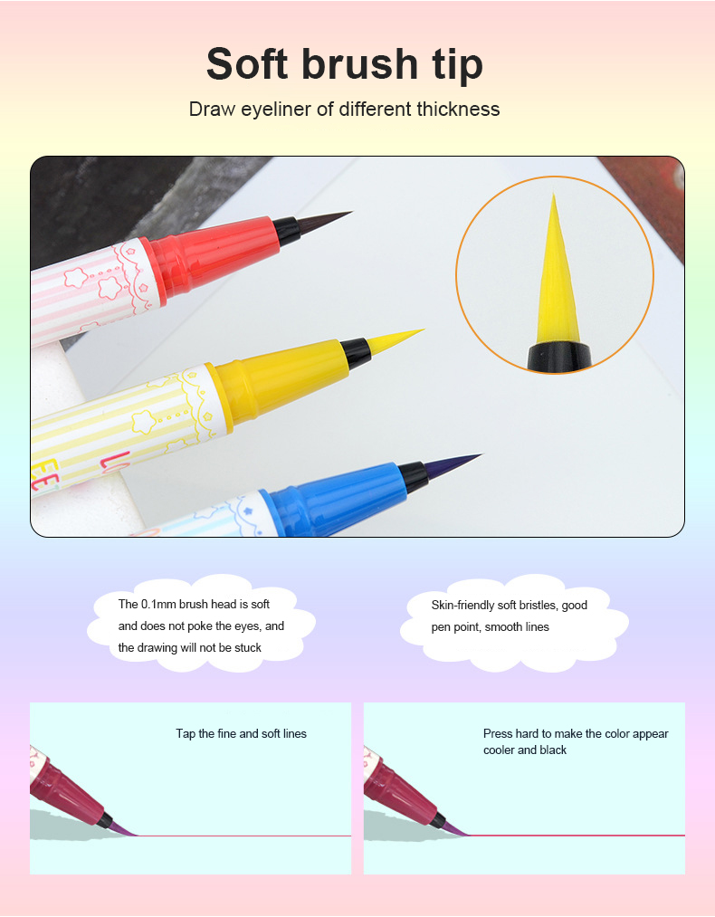 (Hàng Mới Về) Set 8 Bút Kẻ Mắt Dạng Lỏng Màu Neon Trắng Chống Thấm Nước Không Bị Nhòe Guicami | BigBuy360 - bigbuy360.vn