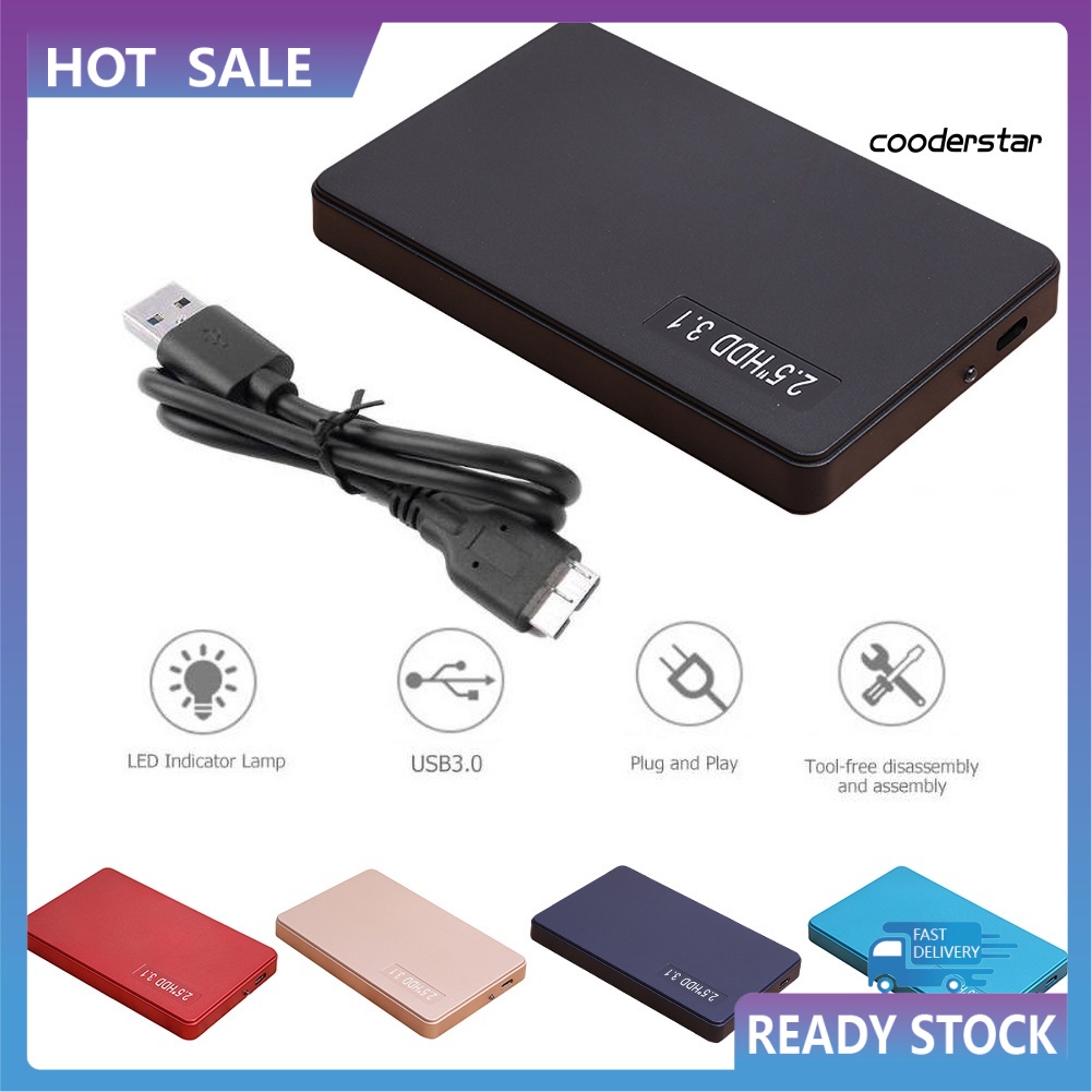 COOD-st Type-C USB 3.1 2.5inch SATA Hard Disk Drive Case External SSD HDD Enclosure Box