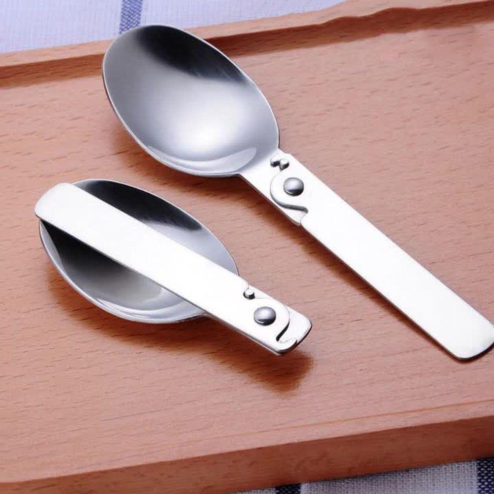 Muỗng Ăn Tráng Miệng Dạng Gập Tiện Dụng Cho Nhà Bếp / Cắm Trại / Du Lịch