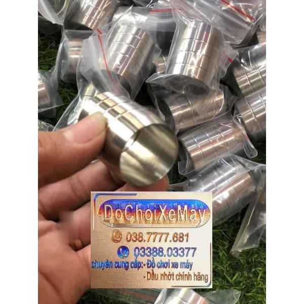Khâu cổ pô inox tiện CNC nguyên khối dùng cho cổ inox và titan . DoChoiXeMay