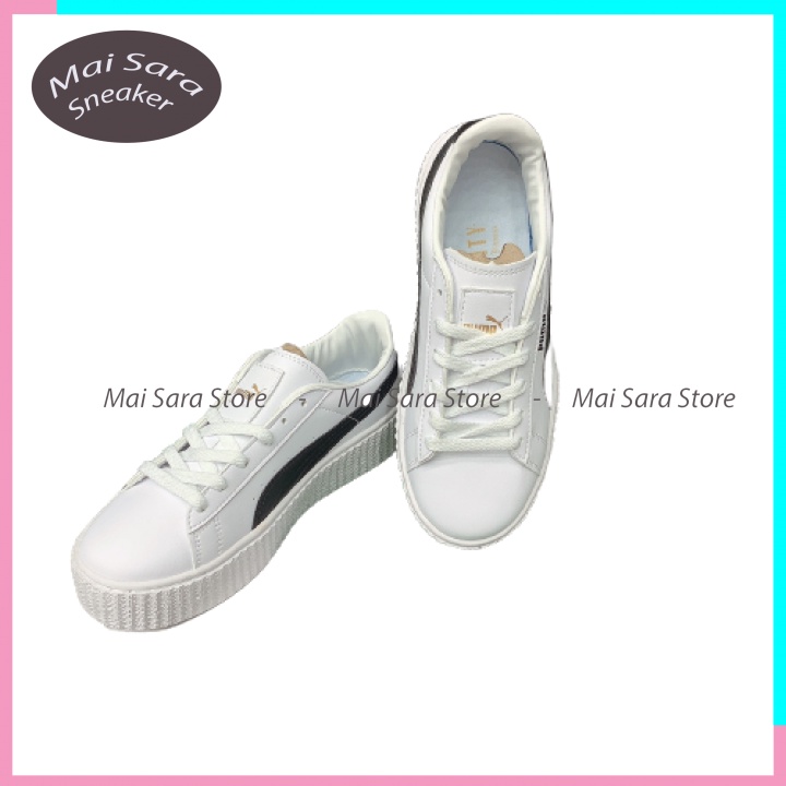 Giày puma trắng sọc đen, giày thể thao tăng chiều cao  mới full phụ kiện hàng cao cấp, full size 36-43 Mai sara | BigBuy360 - bigbuy360.vn