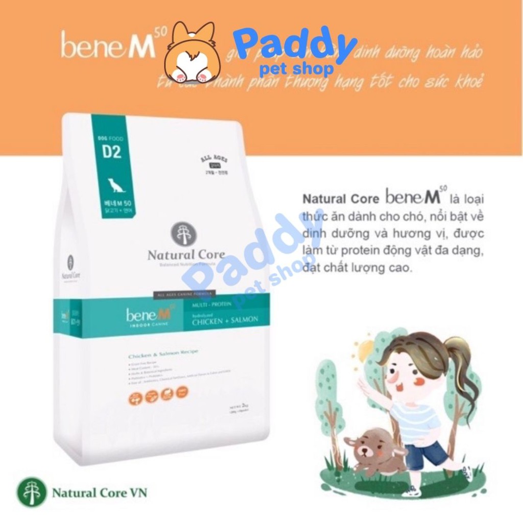 Hạt Cho Chó Mọi Lứa Tuổi Hữu Cơ Natural Core M50 Gà & Cá Hồi