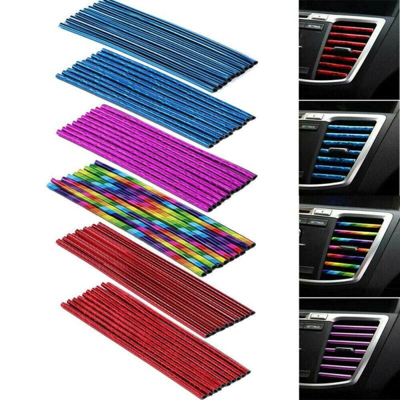 Bộ 10 Dải Crom 20cm Hình Chữ U Dùng Trang Trí Lỗ Thông Gió Xe Hơi