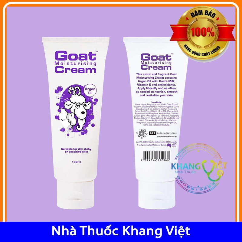 Kem dưỡng ẩm sữa dê Úc Goat Moisturising Cream The Goat Skincare 100ml