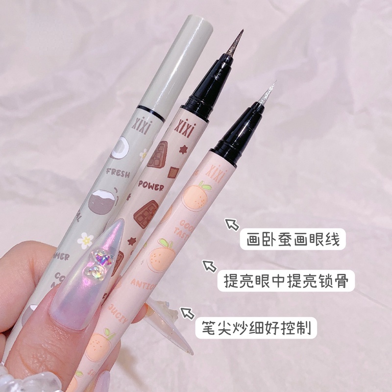 Bút Kẻ Mắt xixi Màu Ánh Ngọc Trai Lấp Lánh Chống Thấm Nước Trang Điểm Dự Tiệc