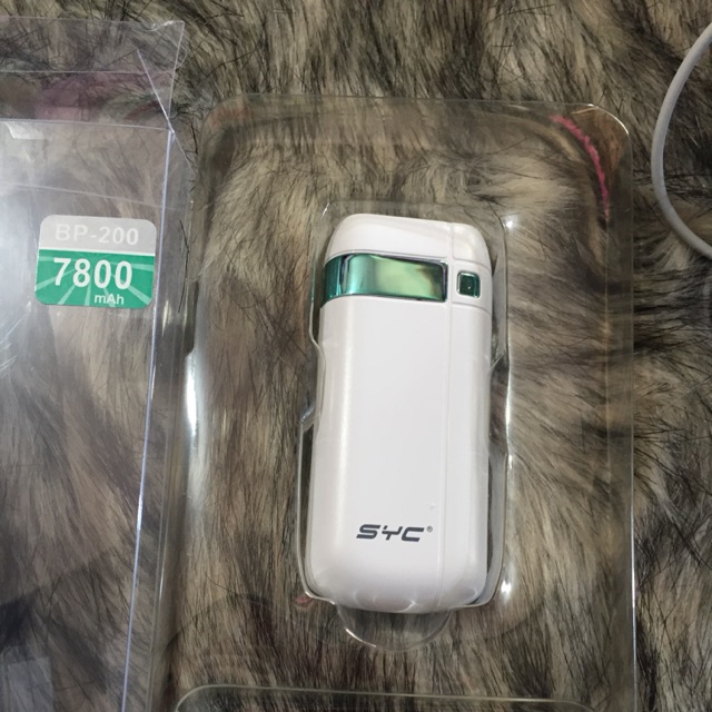 Sạc dự phòng 7800 mah chính hãng syc lỗi đổi mới trong 6 tháng .tặng dây sạc 1m