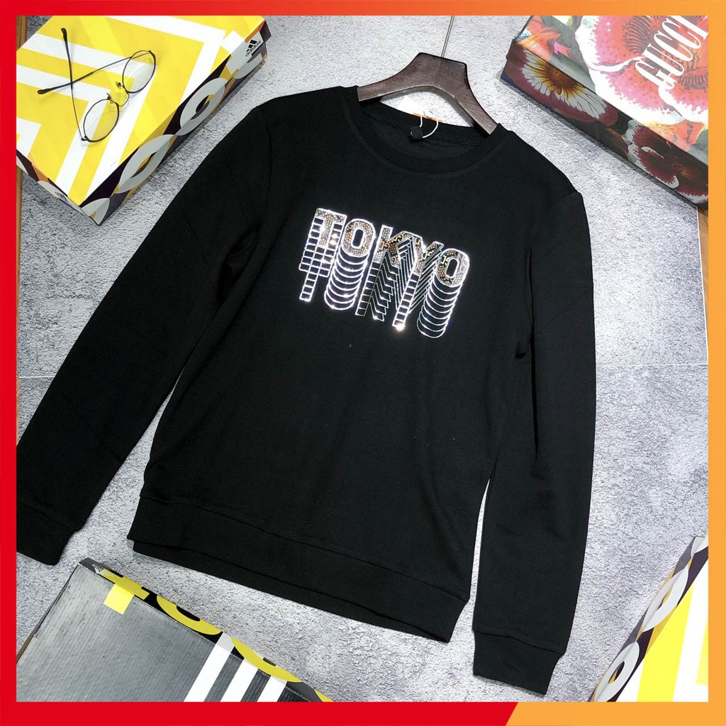 Áo sweater nỉ cotton dài tay cao cấp ANSW15