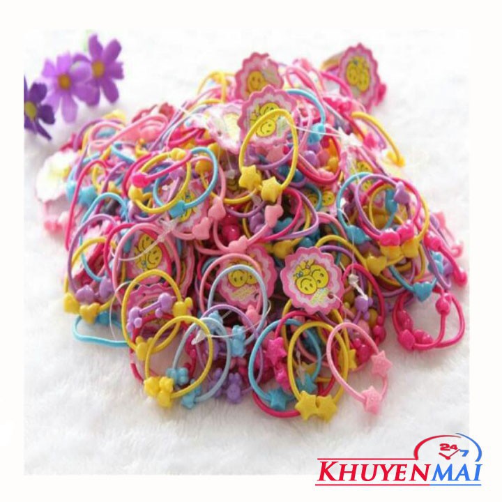 Bộ 50 dây buộc tóc cho bé gái
