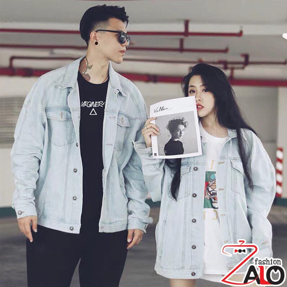 Áo Khoác Jean Nam Nữ Xanh Nhạt Nhã Nhặn Unisex AKJ03