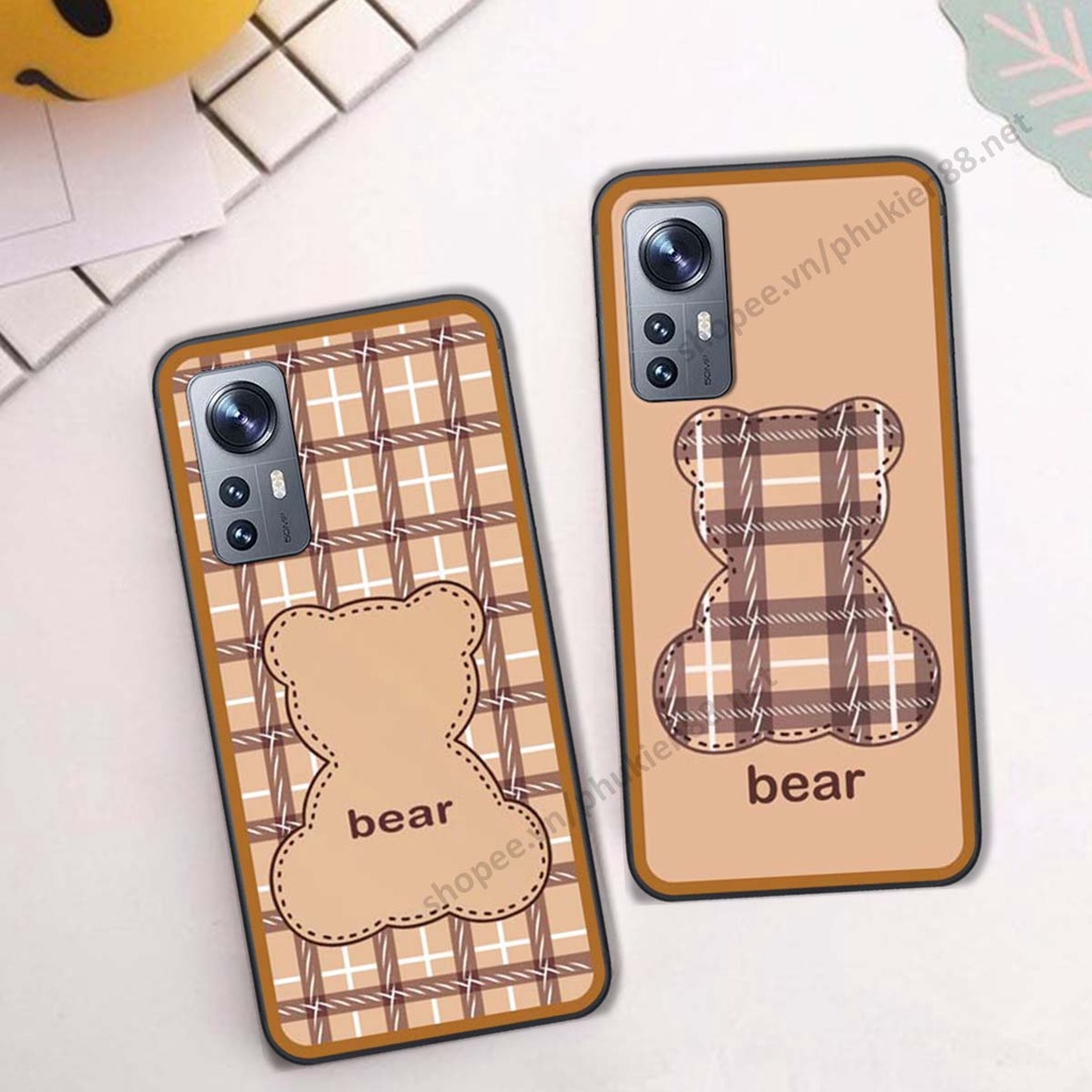 Ốp lưng Xiaomi 12 / Xiaomi 12 Pro ốp điện thoại LineBear, bé tóc xù, hoa siêu đẹp
