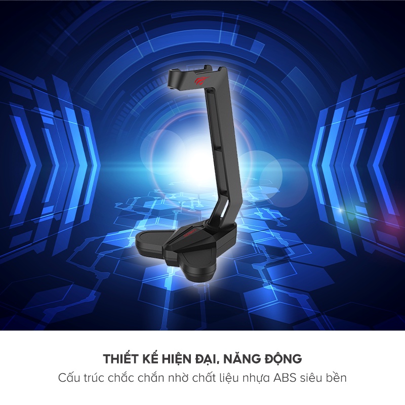 Giá Treo Gaming Headphone HAVIT HY505, Thiết Kế Chắc Chắn, Đế Cao Su Siêu Bền - Chính Hãng BH 12 Tháng