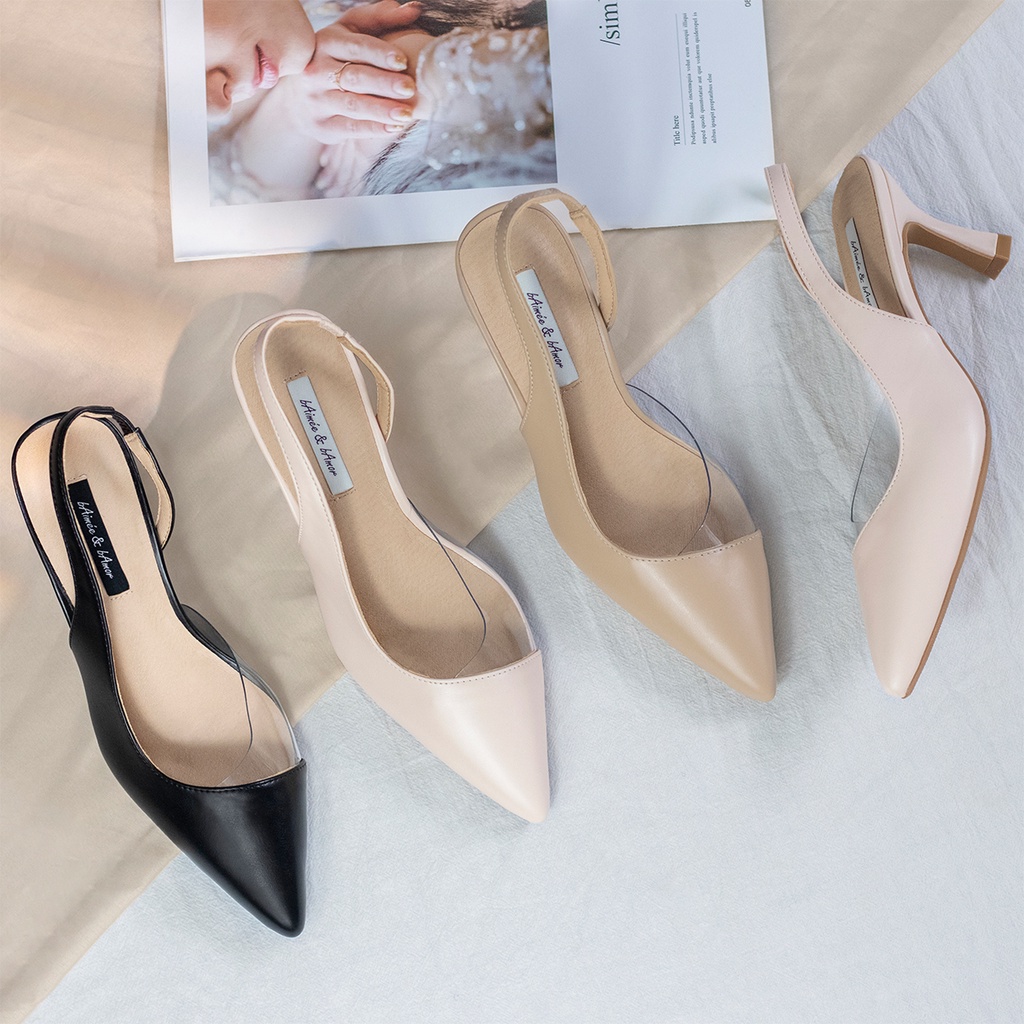 Giày cao gót nữ Talala Slingback bít mũi 7p gót nhọn mũi nhọn bAimée & bAmor - MS1562