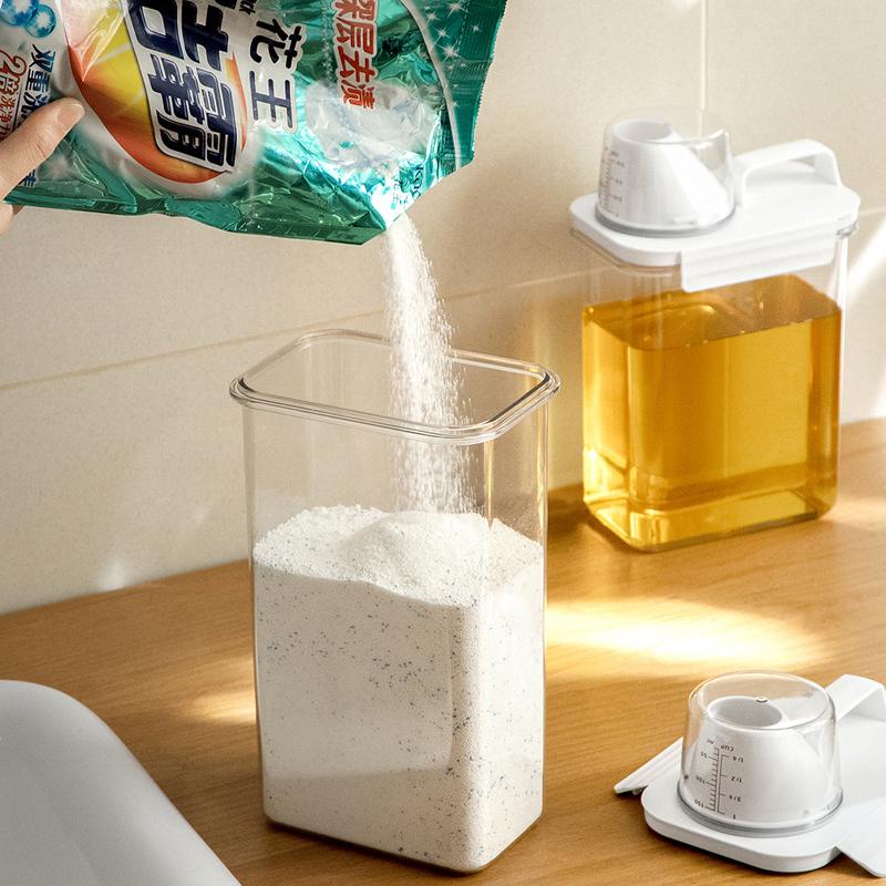 Hộp đựng bột giặt nước xả bằng nhựa cao cấp có nắp đậy | BigBuy360 - bigbuy360.vn