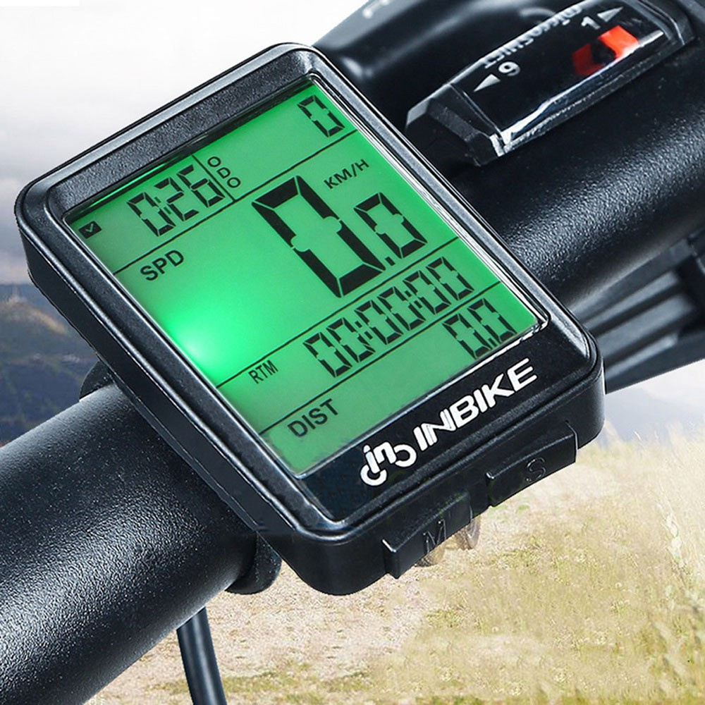 Đồng hồ tốc độ xe đạp INBIKE Xe đạp không dây Kỹ thuật số không thấm nước Đạp xe đạp Máy tính số dặm Đồng hồ đo tốc độ