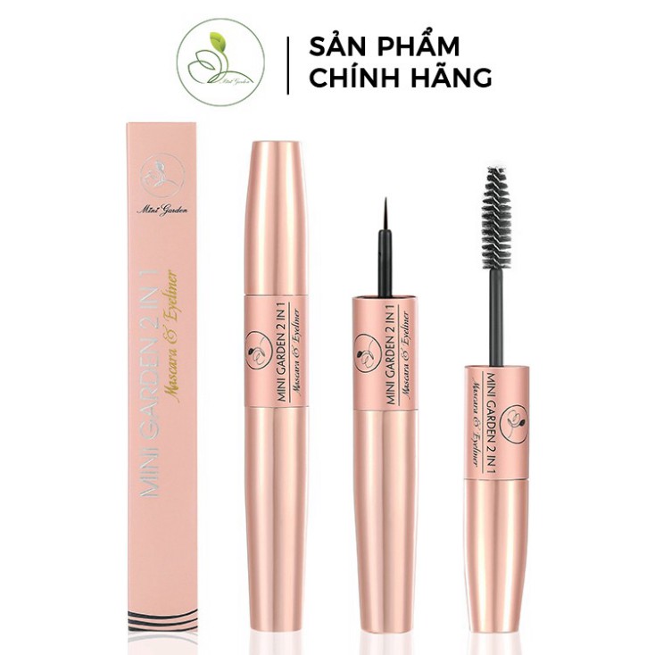 Chuốt Mi Mini Garden 2 In 1 Mascara & Eyeliner Mau Khô Giữ Nếp Mi Dài Cong Mướt PV992