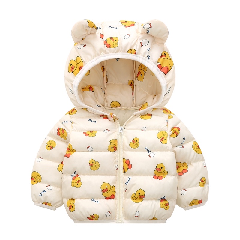 Áo phao gấu siêu nhẹ hoạ tiết dễ thương cho bé trai/gái