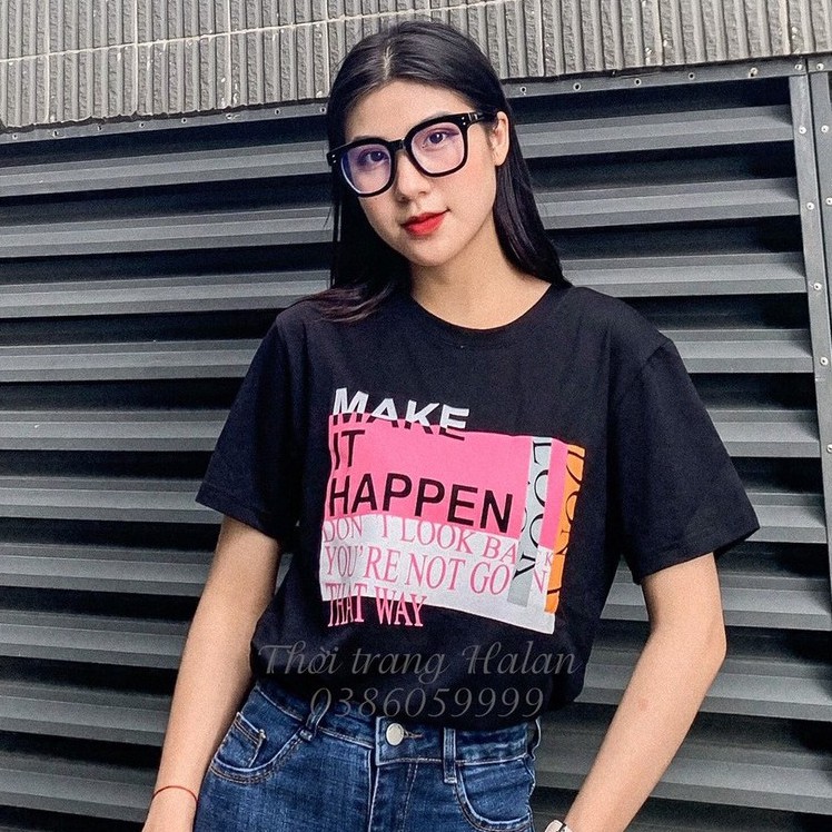 Áo phông màu đen thun cotton cao cấp