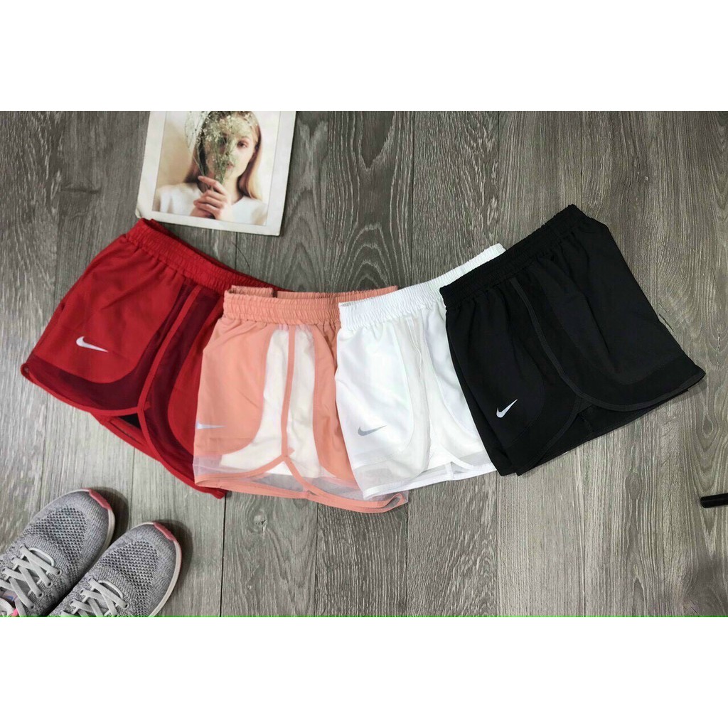 Quần Short Nữ Nike Tập Gym, Yoga 2 lớp Chất Liệu Cao Cấp thấm hút mồ hôi nhanh