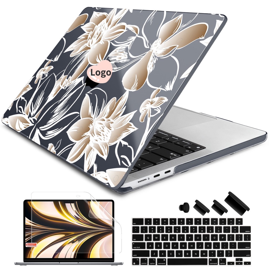 Ốp Máy Tính Bảng 4 Trong 1 Cho MacBook Pro Air M2 / M1 2022 2020 A2681 A2338 A2337 A2179 Pro13 / 14 / 16 M1 2021 Touch Bar Retina A2251 A1706 A2159