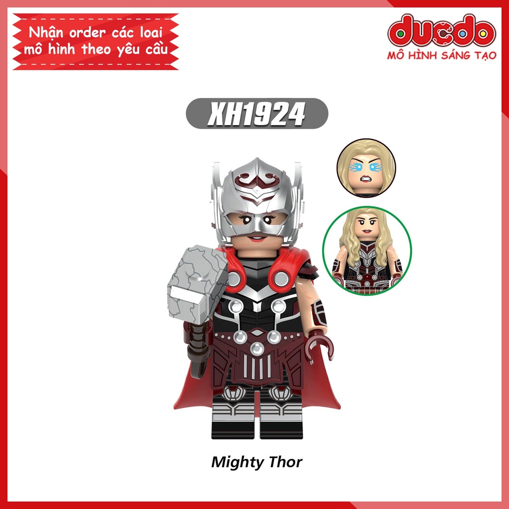 Minifigures nhân vật Thor Love And Thunder - Đồ chơi Lắp ghép Xếp hình Mini Iron Man Mô hình XINH X0339