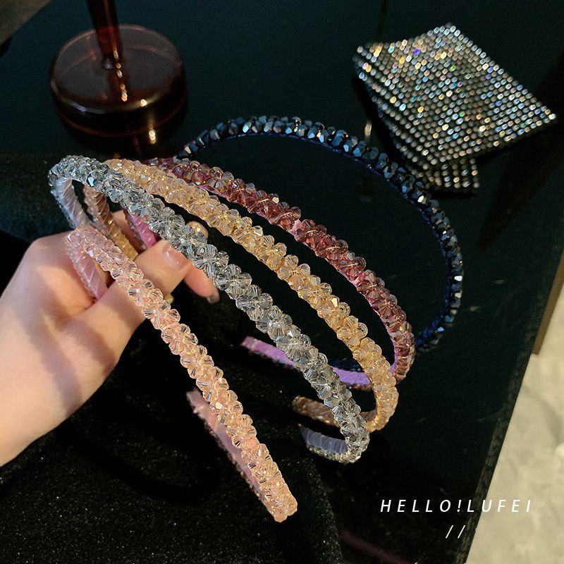 Băng đô cài tóc phối đá lấp lánh cao cấp - Gom.phukienthoitrang