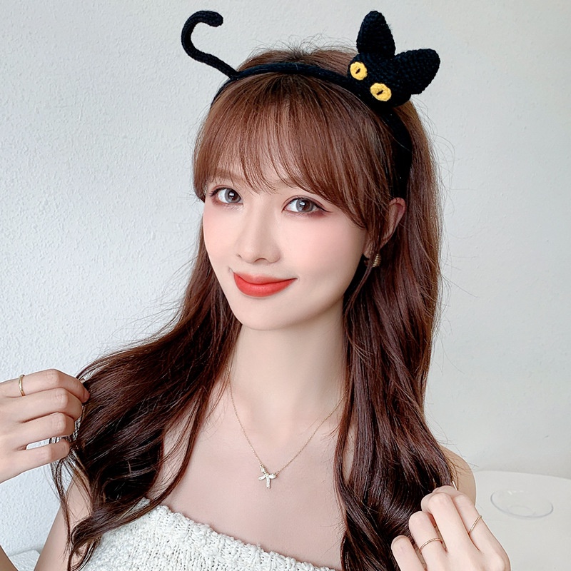 Băng đô cài tóc thiết kế con mèo phong cách Hàn Quốc đáng yêu dành cho phái đẹp