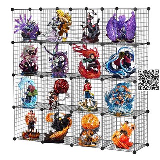 1496 Tủ Kệ lưới lắp ráp trưng bày các dòng mô hình Anime Naruto Dragonball One Piece