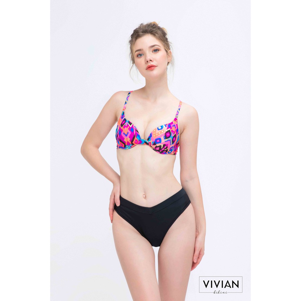 Quần bơi lẻ BIKINI PASSPORT kiểu V cạp lớn - Đen-VS111_BL