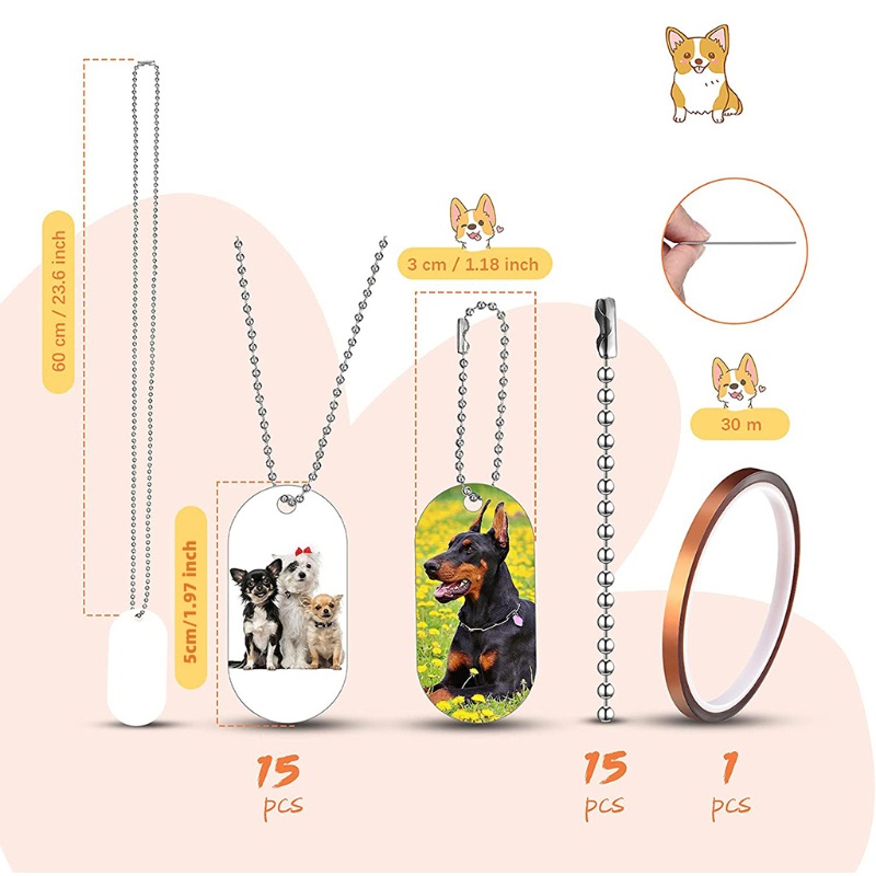 Set 31 Thẻ Đánh Dấu Ghi Tên Thú Cưng Mini Tiện Dụng