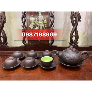 Bộ ấm chén Bát Tràng đĩa tách