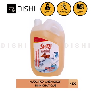 Nước rửa chén bát HỮU CƠ SUZY 4KG TINH CHẤT QUẾ, chất lượng Nhật Bản | DISHI