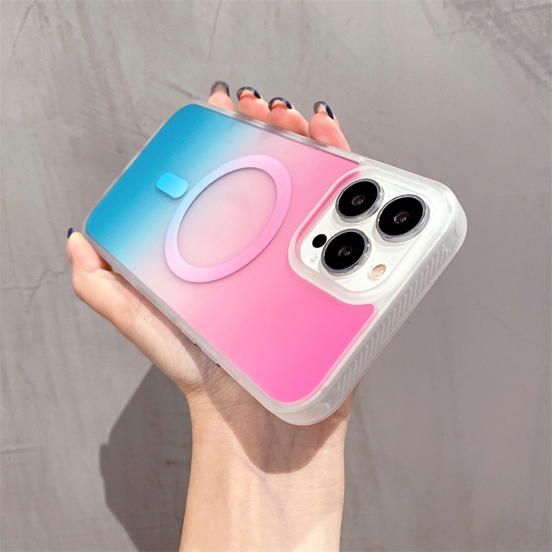 Ốp Điện Thoại Cứng Màu Gradient Chống Sốc Cho iPhone 13 12 11 Pro Max ip13