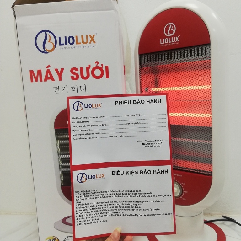 Máy sưởi ấm Liolux LIO-SP905 Công suất 1200W, An toàn cho da, Quạt sưởi ấm phòng ngủ mùa đông, Bảo hành 12 tháng