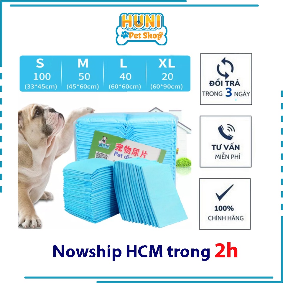 [01 MIẾNG] Tả lót chó mèo lót chuồng ĐỦ SIZE SML tã thú cưng siêu thấm hút - Huni petshop