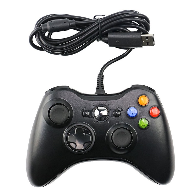 Tay cầm Chơi Game Xbox 360 Full Box Có Dây Dùng Cho PC, Laptop