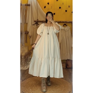 Đầm xoè tay phồng Gà Vintage