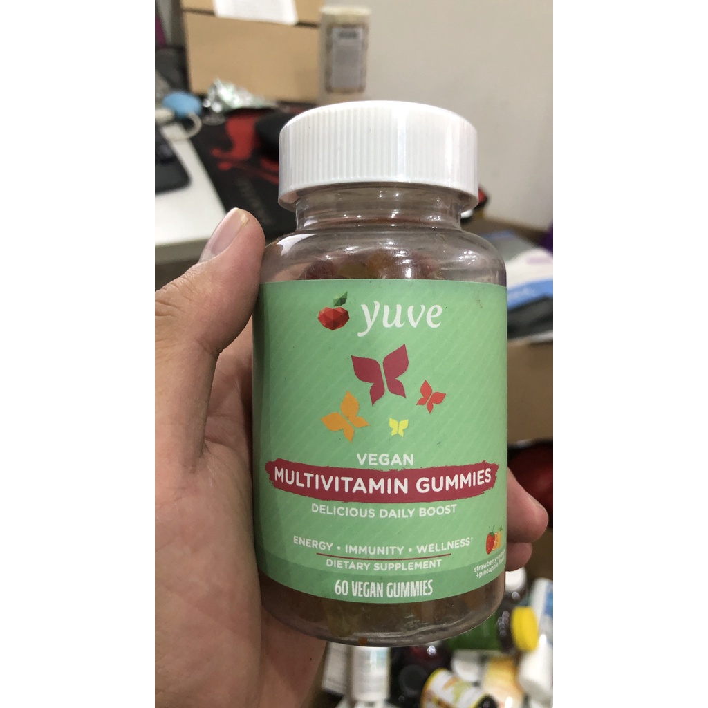 Yuve Vegan Multivitamin Gummies for Men and Women - Daily Energy, Strength, Immunity - Vitamin A, C, B3, B6, B12, Biotin