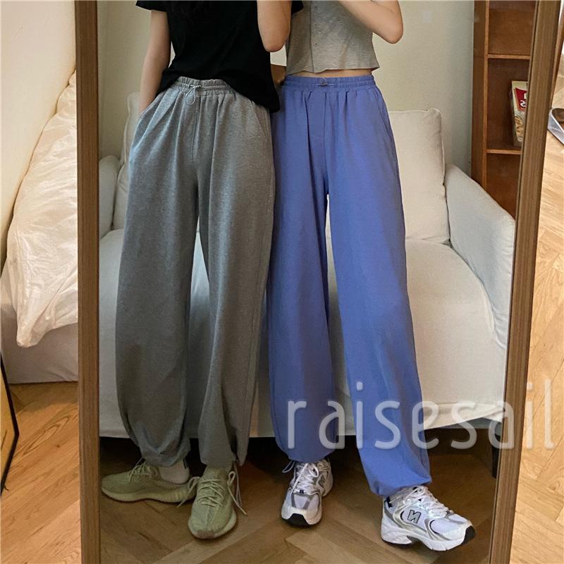 RS quần ống rộng Lưng Rút Dây Phong Cách Năng Động Trẻ Trung Dành Cho Nữ