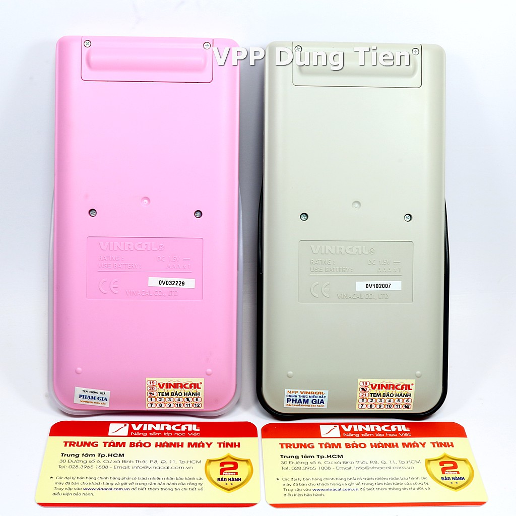 Máy tính cầm tay học sinh Vinacal 680EX PLUS, hai màu hồng/ đen- Chính hãng