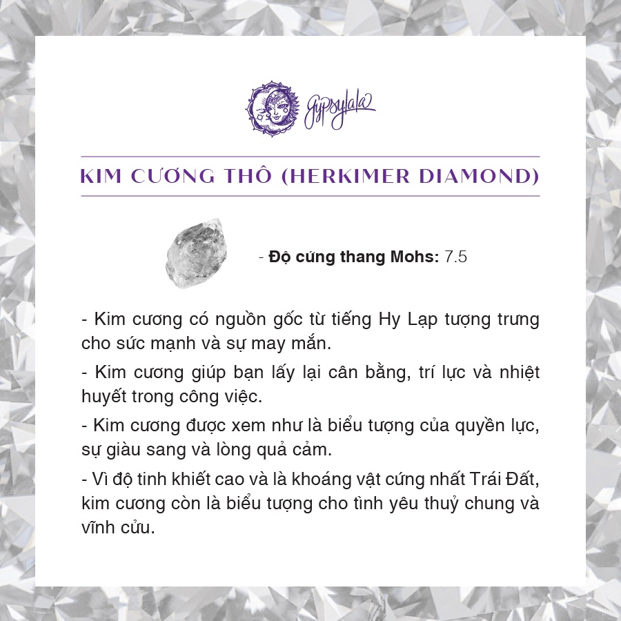 Nhẫn Thạch Anh Kim Cương Herkimer SP001936 Gypsy.lala
