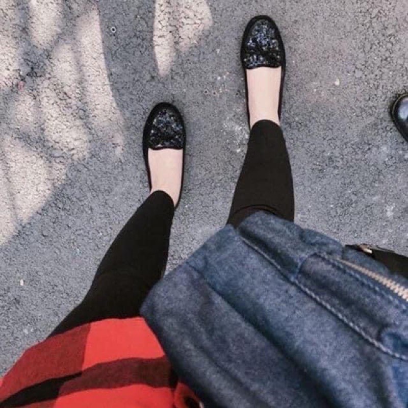 Giày bệt nữ mũi đính đá kim sa dáng búp bê ôm chân hàng chuẩn Thái Lan | BigBuy360 - bigbuy360.vn