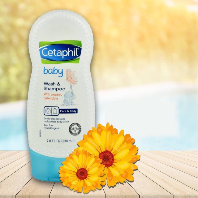 Sữa Tắm Gội Cho Bé Cetaphil Baby Wash &amp; Shampoo With Organic Calendula 230ml - 400ml - Skinfa.