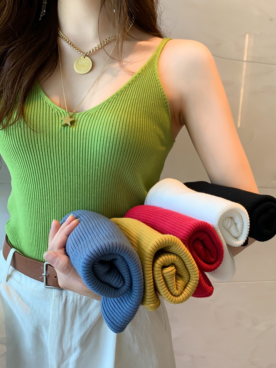 Square Neck Stretch Knitted Overalls