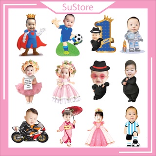 Chibi sinh nhật cho bé ❤️FREESHIP❤️ trang trí sinh nhật, happy birthday, đầy tháng siêu đẹp thiết kế riêng cho bé