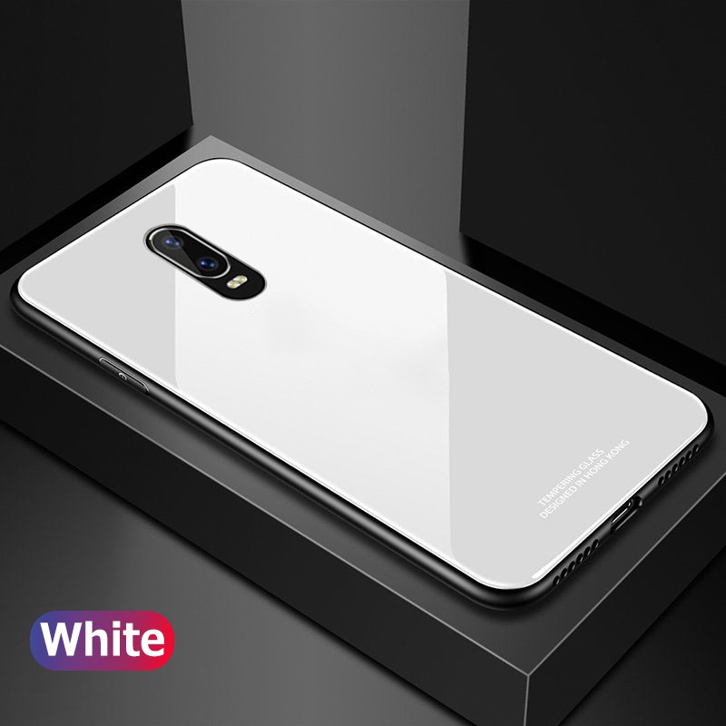 Ốp lưng TPU + kính cường lực màu trơn chống sốc cho OPPO R17 Pro