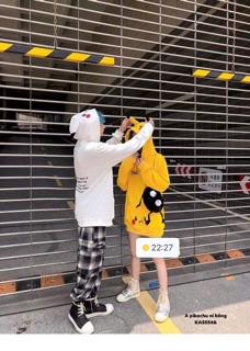 Áo hodei mũ pikachu -KA