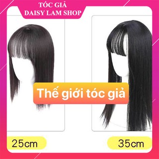 Tóc giả che hói , phủ bạc dài 35cm H003