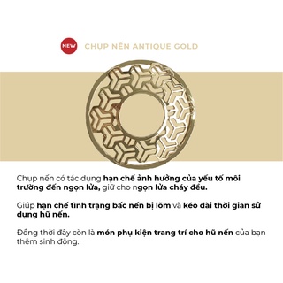 Chụp nến trang trí - Antique Gold