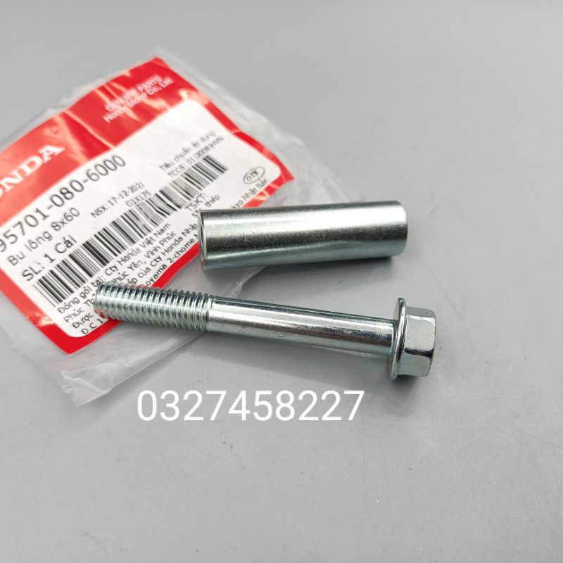 2 Ốc lắp baga mũi, chắn bùn trước xe DREAM zin. bu lông 8x60